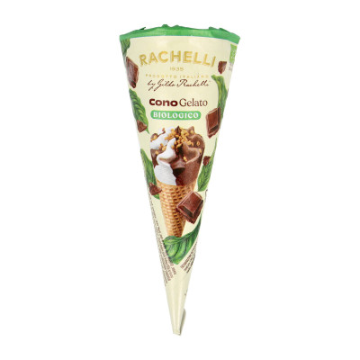 Plombyras su šokoladu ir riešutais vafliniame indelyje, ekologiškas