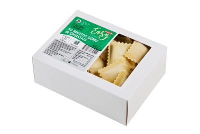 Ravioliai su rikota ir špinatais, šaldyti