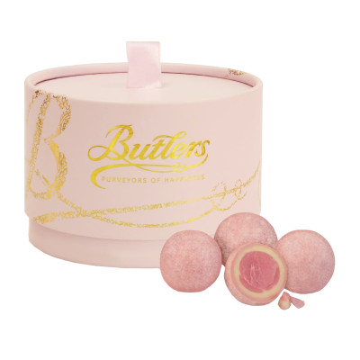 Baltojo šokolado triufeliai PINK MARC DE CHAMPAGNE