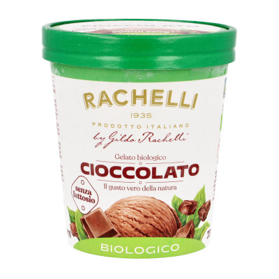 Šokoladiniai grietininiai valgomieji ledai CIOCCOLATO, be laktozės, ekologiški