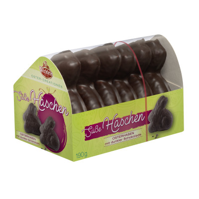 Meduoliai SWEET BUNNIES su juodojo šokolado glaistu