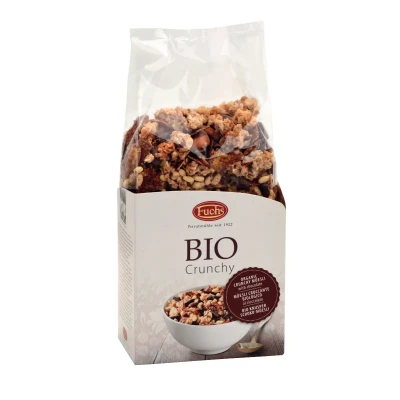 Traškūs dribsniai su šokoladu BIO CRUNCHY, ekologiški