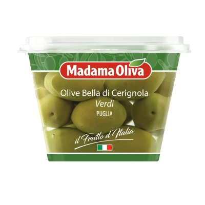 Alyvuogės žaliosios BELLA DI CERIGNOLA su kauliukais