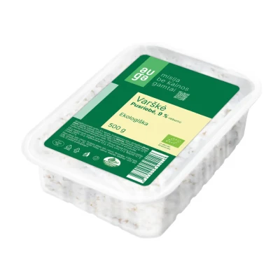 Pusriebė varškė AUGA 9 % rieb., ekologiška