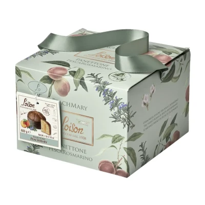 Itališkas pyragas PANETTONE su rozmarinu ir persikų kremu