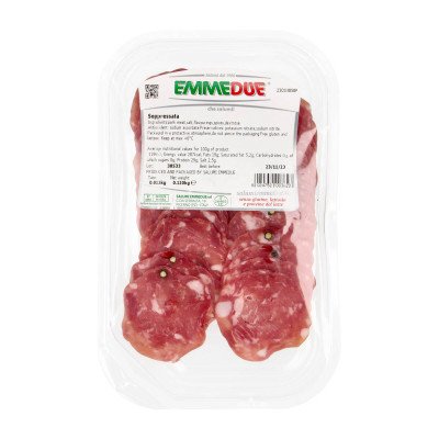 Vytinta kiaulienos dešra SOPRESSATA, pjaustyta