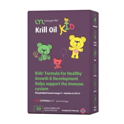 Guminukai vaikams su Omega-3 ir vitaminais KRILL OIL