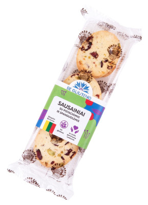 Sausainiai su pistacijomis ir spanguolėmis