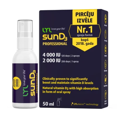 Vitaminas D3 purškiamas, 4000 IU
