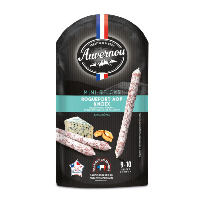 Kiaulienos mini dešrelės su Roquefort sūriu ir graikiniais riešutais