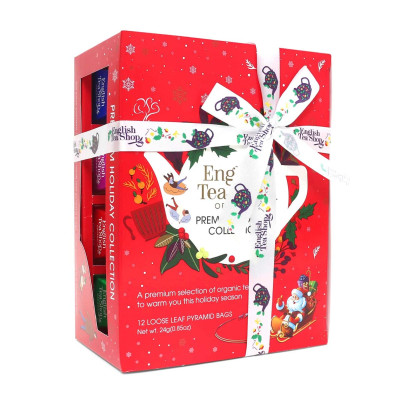 Arbatos rinkinys HOLIDAY, raudonas, 12 pak., ekologiškas