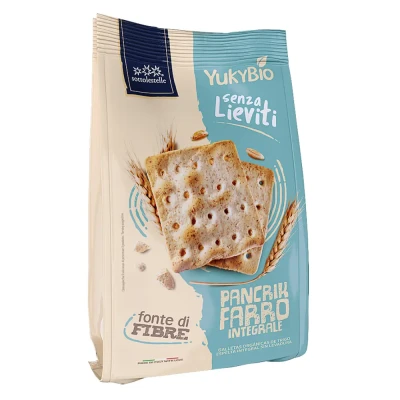 Pilno grūdo speltų krekeriai PANCRIK FARRO INTEGRALE, ekologiški