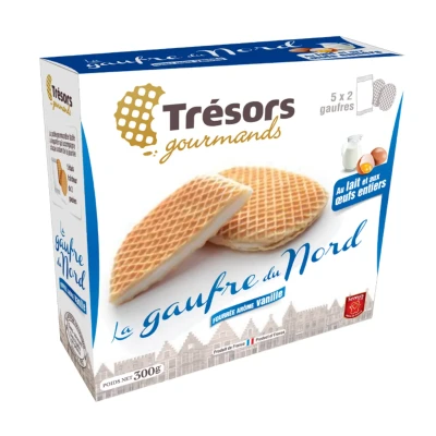 Vafliai su vaniliniu įdaru LA GAUFRE DU NORD