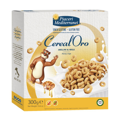 Sausi pusryčiai su medumi ANELLINI AL MIELE, be glitimo