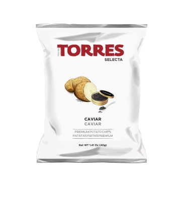 Bulvių traškučiai su juodaisiais ikrais CAVIAR
