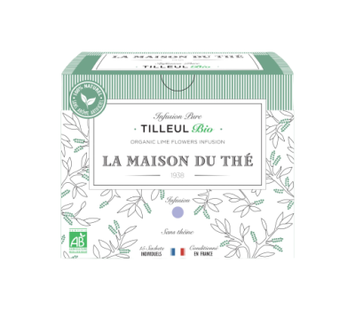 Sidabrinių liepų žiedų arbata TILLEUL, 15 pak., ekologiška