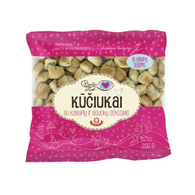 Kūčiukai su kanapių ir aguonų sėklomis BEATOS VIRTUVĖ