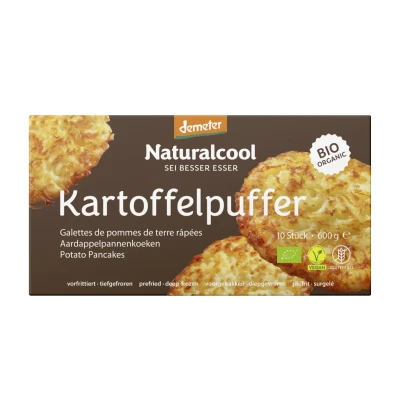 Bulviniai blynai, apkepti, šaldyti, biodinaminiai