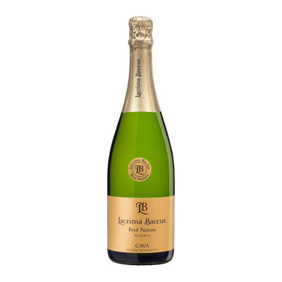 Putojantis baltas sausas vynas LACRIMA BACCUS CAVA RESERVA BRUT NATURE, 11.5 %, ekologiškas