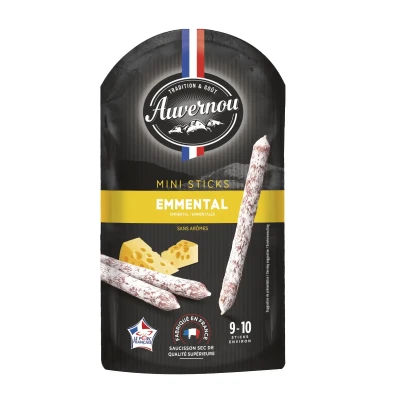 Kiaulienos mini dešrelės su EMMENTAL sūriu