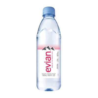 Negazuotas natūralus mineralinis vanduo EVIAN, 500 ml