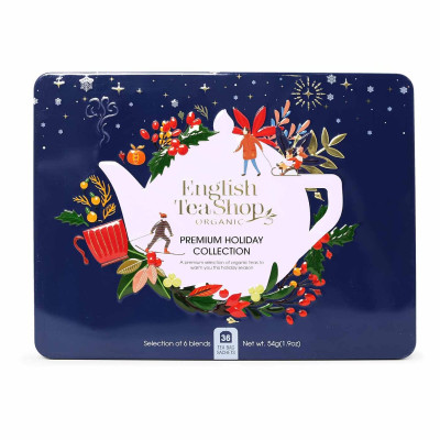 Arbatos rinkinys PREMIUM HOLIDAY, mėlynas, 36 pak., ekologiškas