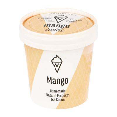 Mangų vaisiniai valgomieji ledai