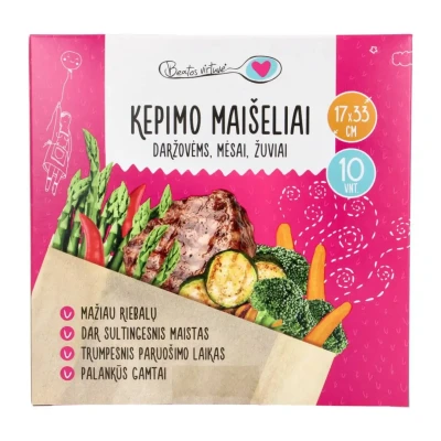 Kepimo maišeliai patiekalams, 10 vnt.