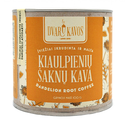 Kiaulpienių šaknų kava, skrudinta šviežiai ir švelniai