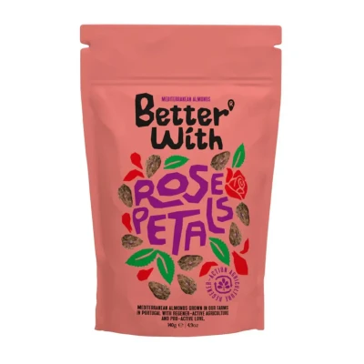 Migdolai su rožių žiedlapiais ROSE PETALS