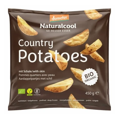 Bulvių skiltelės, gruzdintos, šaldytos, biodinaminės