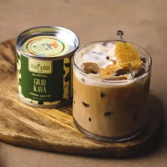 Šalta gilių Latte su medumi