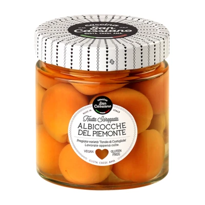 Abrikosai iš Pjemonto, konservuoti