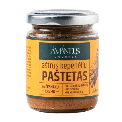 Aštrus kepenėlių paštetas AMANDUS, 155 g