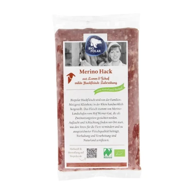 Merino ėriena malta, šaldyta, ekologiška