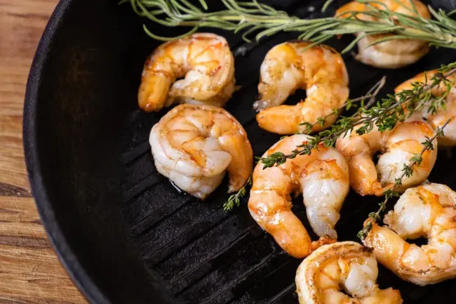 Cajun krevetės grilyje