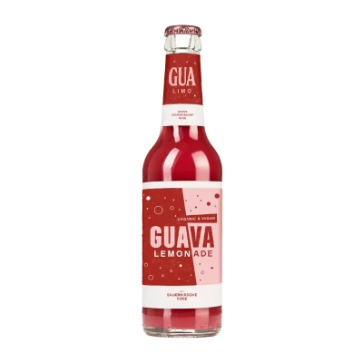 Gvajavų limonadas su vyšnių sultimis ir rožių vandeniu, ekologiškas