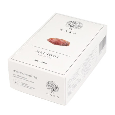 Šviežios datulės MEDJOOL PREMIUM, su kauliukais, ekologiškos, 400 g