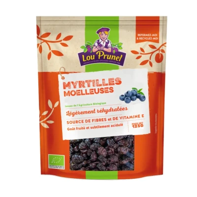 Džiovintos minkštos mėlynės LOU PRUNEL, ekologiškos