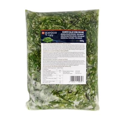 Jūros dumblių salotos su sezamų sėklomis, šaldytos