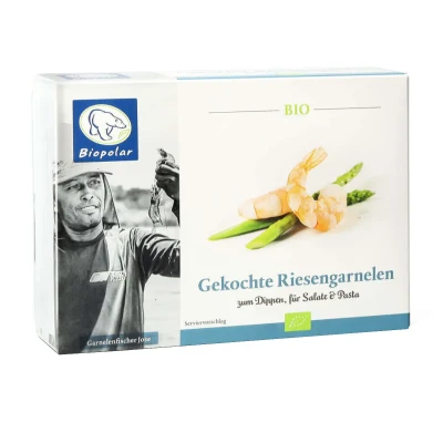 Karališkos krevetės, virtos, šaldytos, ekologiškos