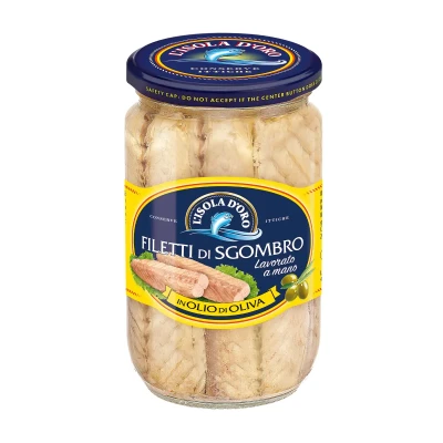 Skumbrės filė alyvuogių aliejuje L’ISOLA D'ORO