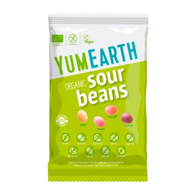 Guminukai vaisiniai SOUR BEANS, ekologiški
