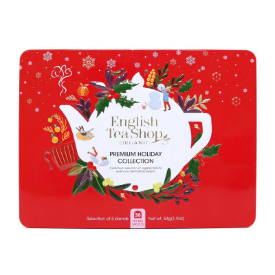 Arbatos rinkinys PREMIUM HOLIDAY, raudonas, 36 pak., ekologiškas