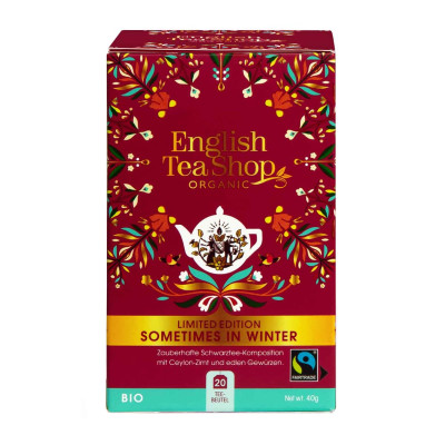 Juodoji arbata su prieskoniais SOMETIMES IN WINTER, 20 pak., ekologiška