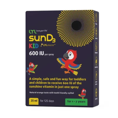 Vitaminas D3 purškiamas vaikams, 600 IU