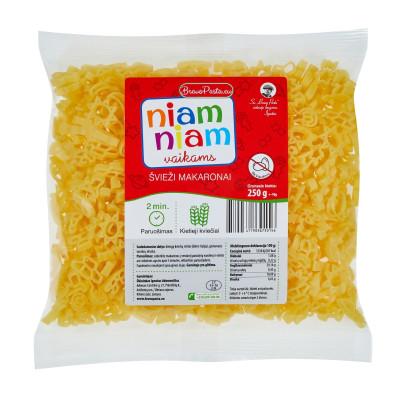 Švieži vaikiški makaronai NIAM NIAM