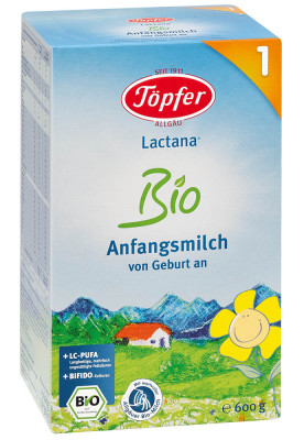 Pradinio maitinimo pieno mišinys kūdikiams LACTANA BIO 1, 0-6 mėn., ekologiškas