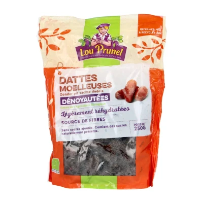 Džiovintos minkštos datulės DEGLET NOUR be kauliukų, ekologiškos
