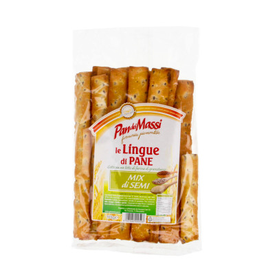 Duonos lazdelės su įvairiomis sėklomis LE LINGUE DI PANE